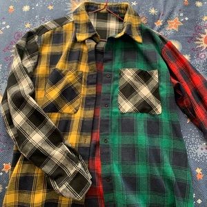multi colored flannel